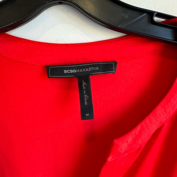 Bcbgmaxazria orange asymmetrical shirt dress size M - Picture 2 of 4